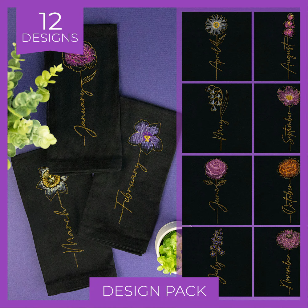 A Birth Flowers Design Pack - Image 7