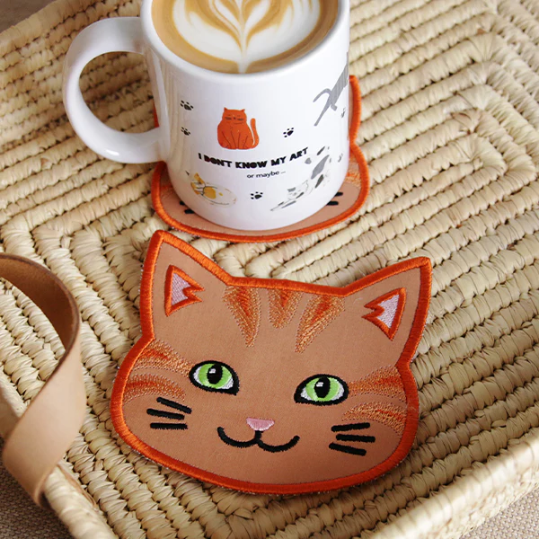 A Cat Face Coasters (In-the-Hoop) Design Pack - Image 15