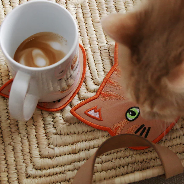 A Cat Face Coasters (In-the-Hoop) Design Pack - Image 22