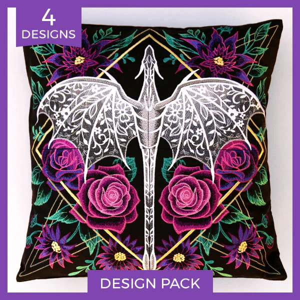 A Dragon & Flowers Panel Scene Design Pack - Image 4