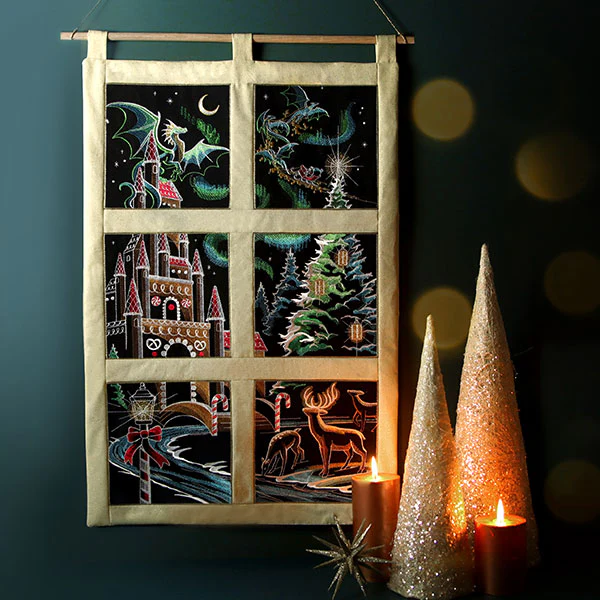 A Dragons & Gingerbread Christmas Scene Design Pack - Image 2