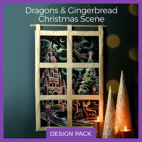 A Dragons & Gingerbread Christmas Scene Design Pack - Image 5