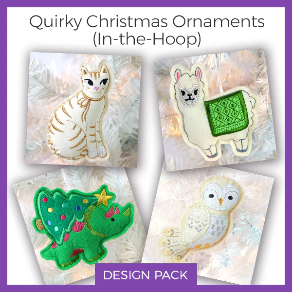 A Quirky Christmas Ornaments (In-the-Hoop) Design Pack - Image 5