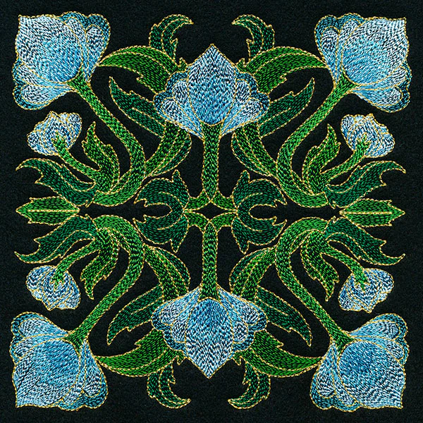 Art Deco Floral Square - Image 3