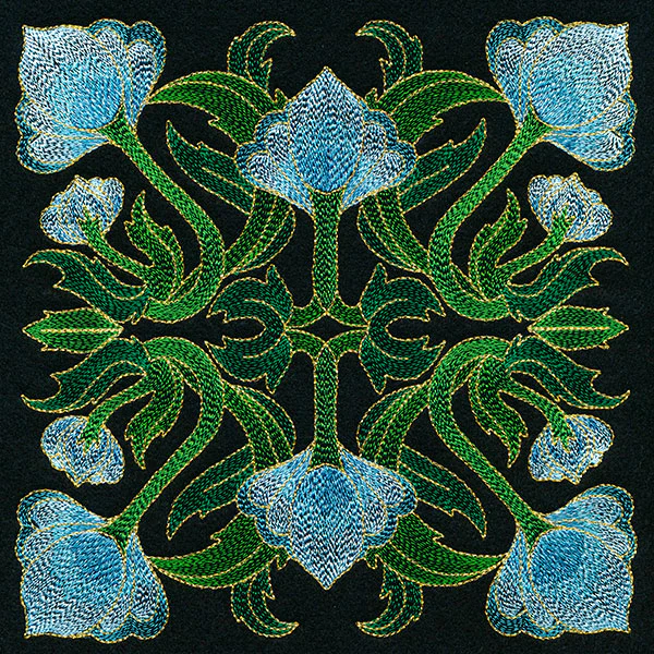 Art Deco Floral Square - Image 9