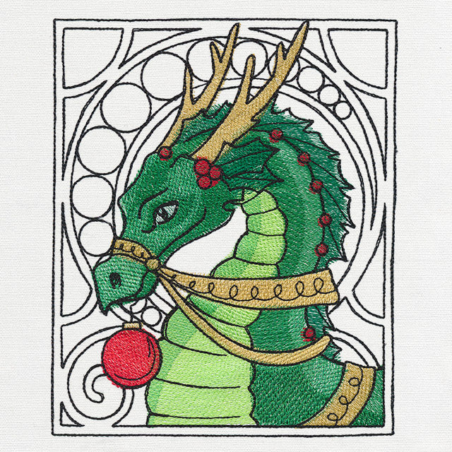 Art Nouveau Christmas - Dragon - Image 6