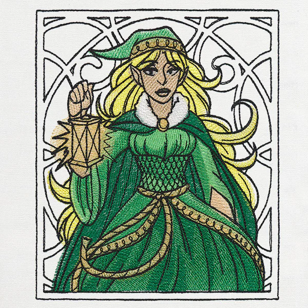 Art Nouveau Christmas - Elf - Image 2