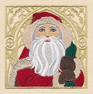 Art Nouveau Santa - Happy Christmas - Image 2