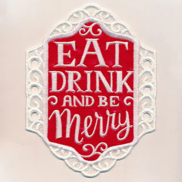 Be Merry Bottle Label (In the Hoop) - Image 8