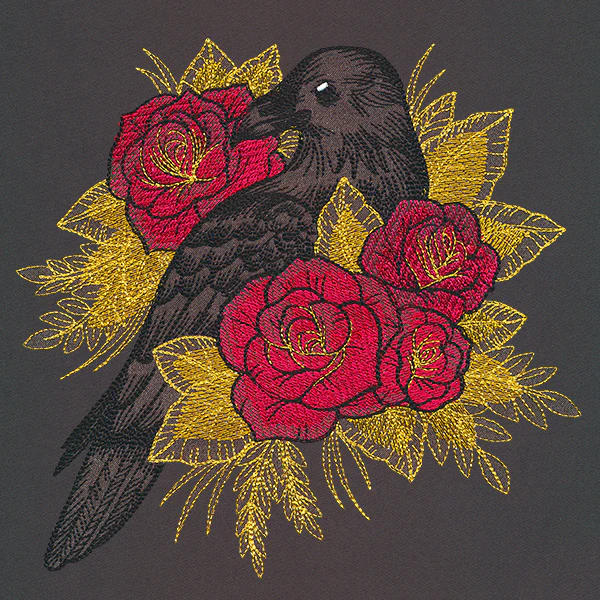 Beautiful Raven & Roses
