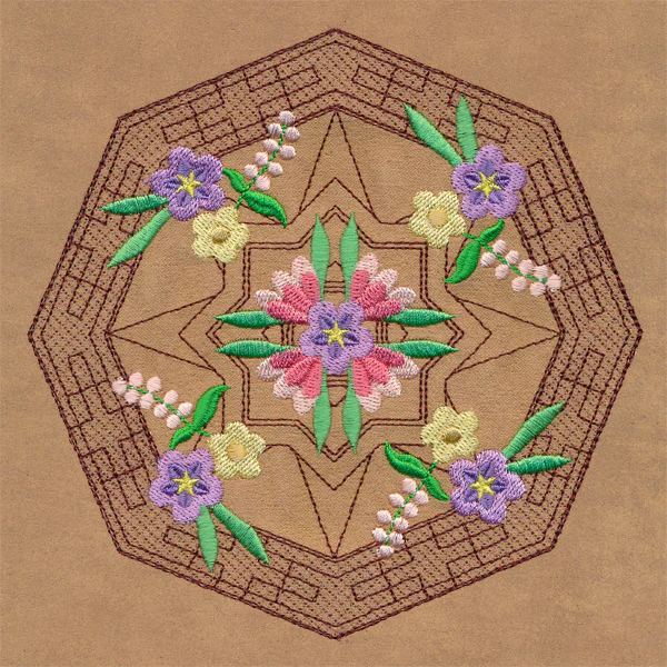 Blooming Desert Trapunto Mandala - Image 5