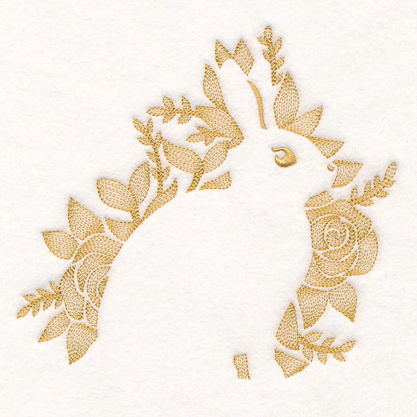 Blooming in Roses Bunny (Embossed) - Image 3