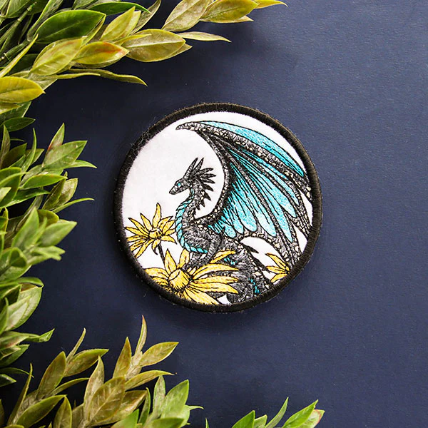 Blue Morpho & Black-Eyed Susan Dragon Coaster (In-the-Hoop) - Image 3