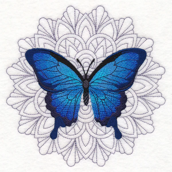 Blue Morpho Mandala Medallion - Image 3