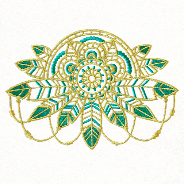 Bohemian Gold - Feathers Medallion - Image 4