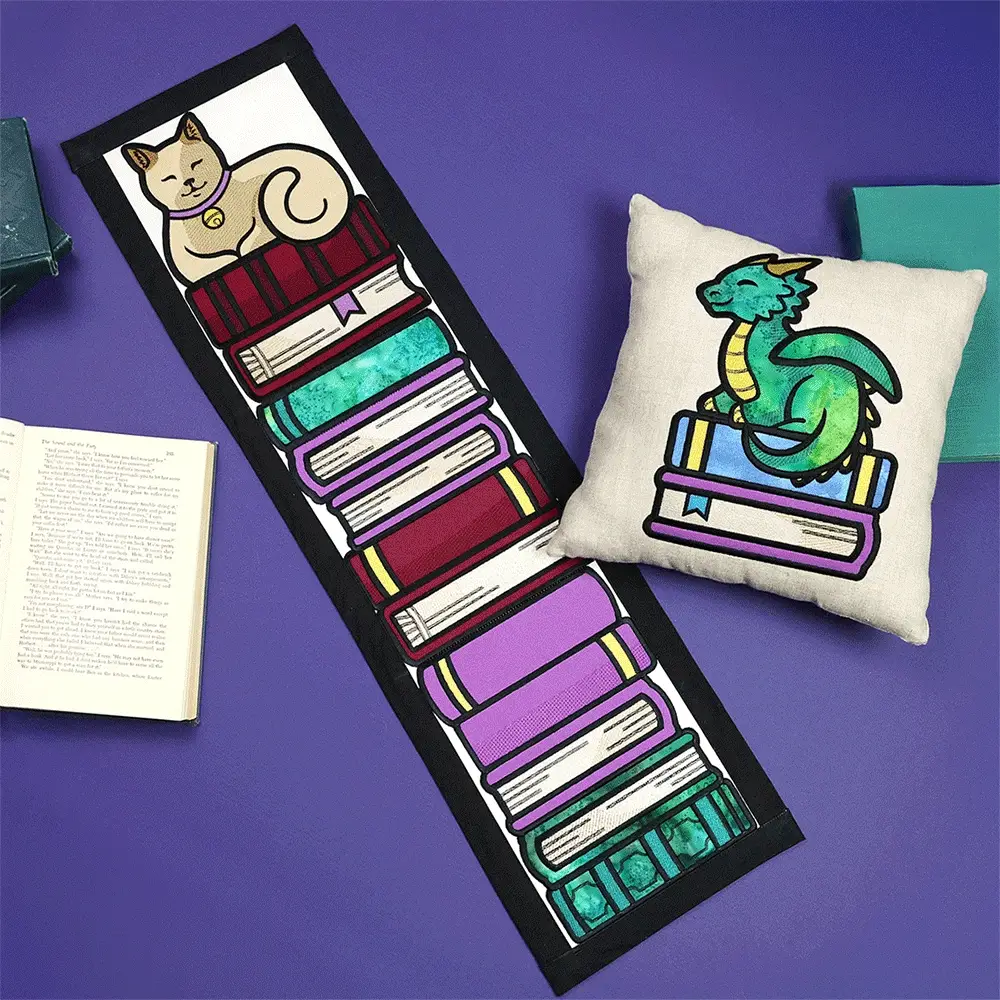 Book Stack Buddies (Applique) - Dragon - Image 3
