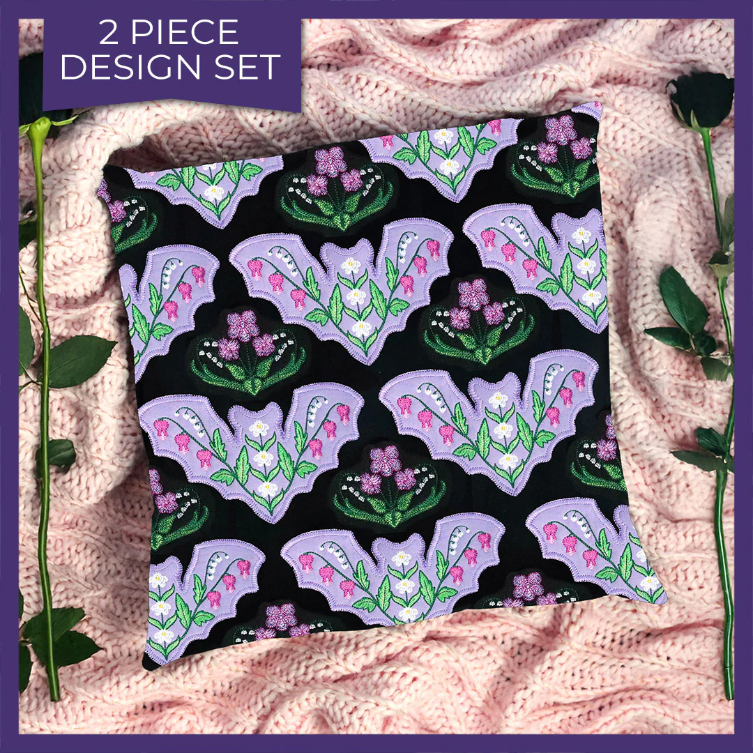 Botanical Bat Set (Applique) - Image 7