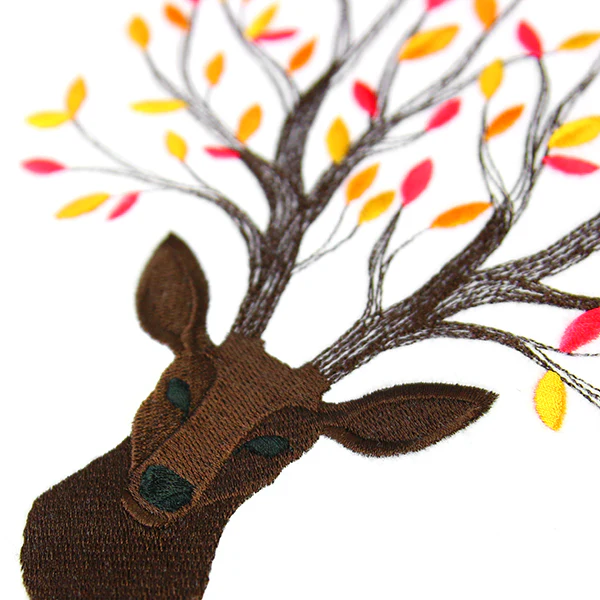 Branching Fall Leaves Deer - Image 17