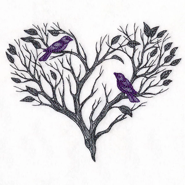 Branching Heart & Birds - Image 3