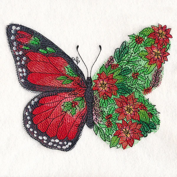 Butterfly in Christmas Flowers - Image 2