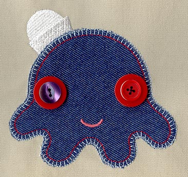 Button Buddy - Octopus (Applique) - Image 3