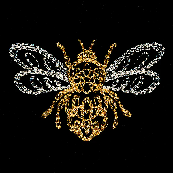 Buzzing Calligraphic Bee Accent