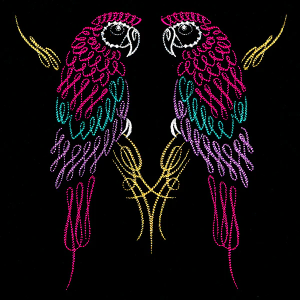 Calligraphic Parrots