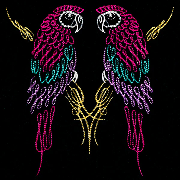 Calligraphic Parrots - Image 3