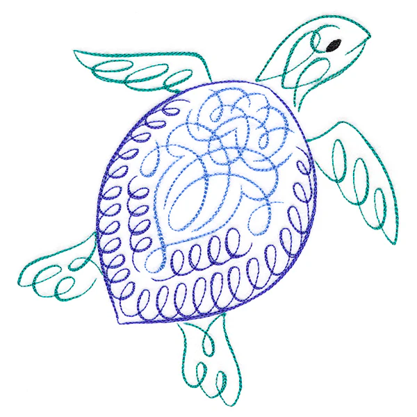 Calligraphic Sea Turtle - Image 2
