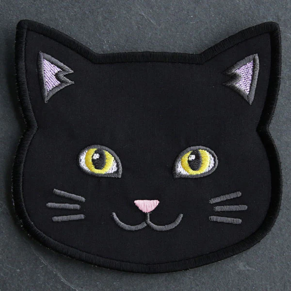 Cat Face Coasters - Solid Color (In-the-Hoop) - Image 5