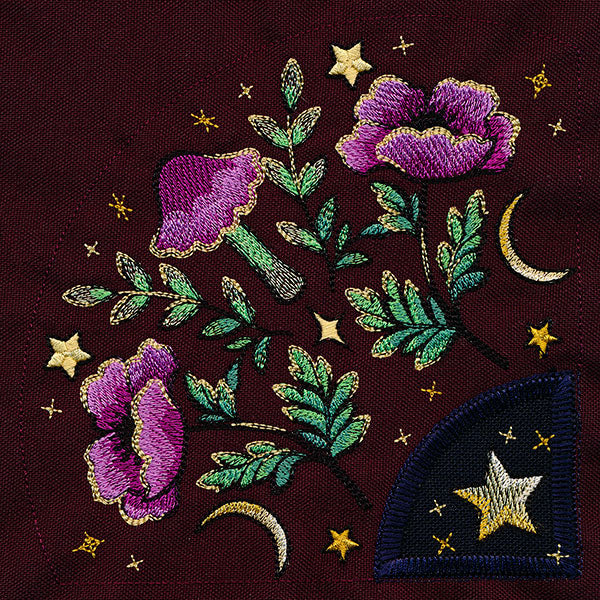 Celestial Botanical Luna Moth Table Center Set (Applique) - Image 11