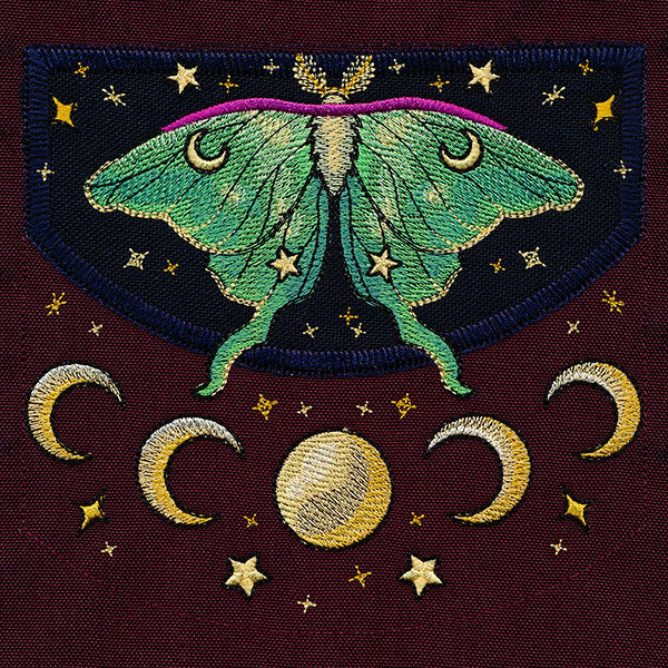 Celestial Botanical Luna Moth Table Center Set (Applique) - Image 17