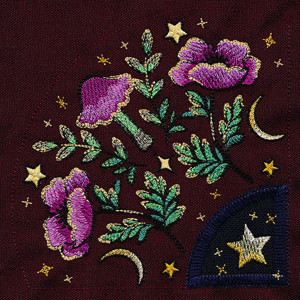 Celestial Botanical Luna Moth Table Center Set (Applique) - Image 18
