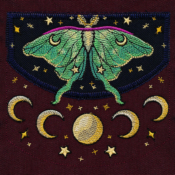 Celestial Botanical Luna Moth Table Center Set (Applique) - Image 24