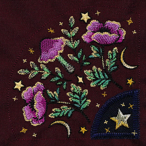 Celestial Botanical Luna Moth Table Center Set (Applique) - Image 25