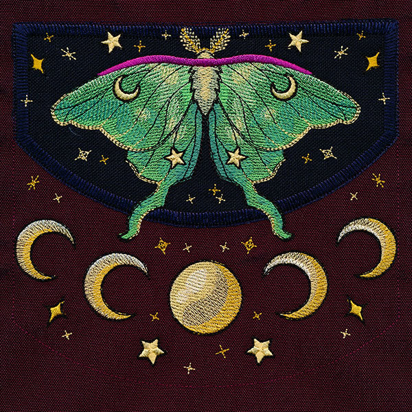 Celestial Botanical Luna Moth Table Center Set (Applique) - Image 3