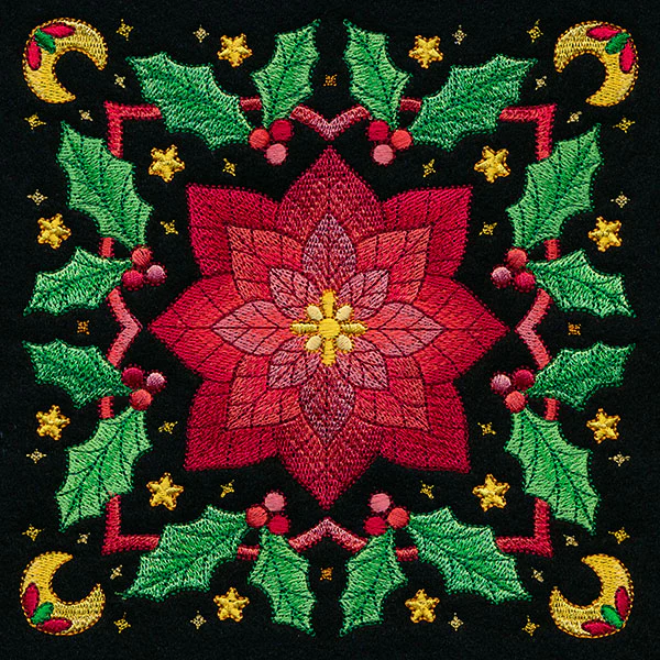 Celestial Christmas Poinsettia Kaleidoscope - Image 14