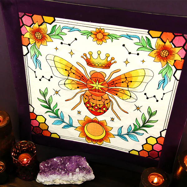 Celestial Queen Bee Wall Hanging - Top Left - Image 4