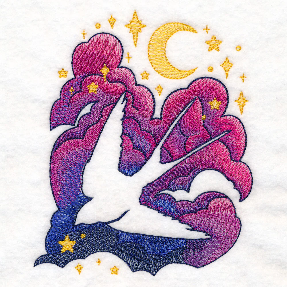 Celestial Swallow Silhouette (Embossed) - Image 4