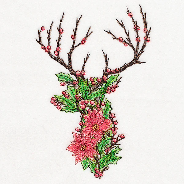 Christmas Blooms Deer - Image 3
