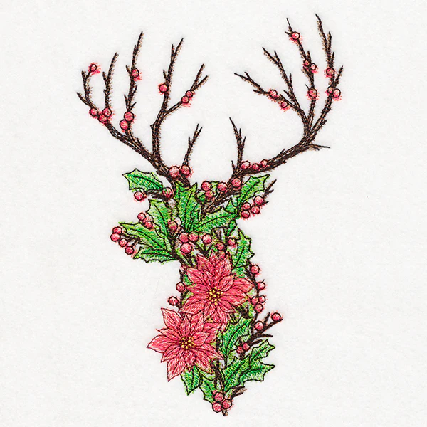 Christmas Blooms Deer - Image 4