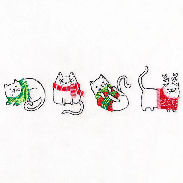 Christmas Cats in Sweaters - Image 2