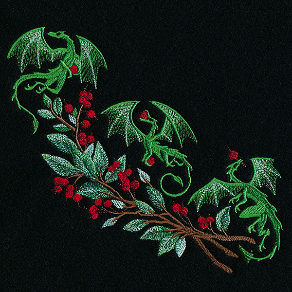 Christmas Dragons & Berries Spray - Image 3
