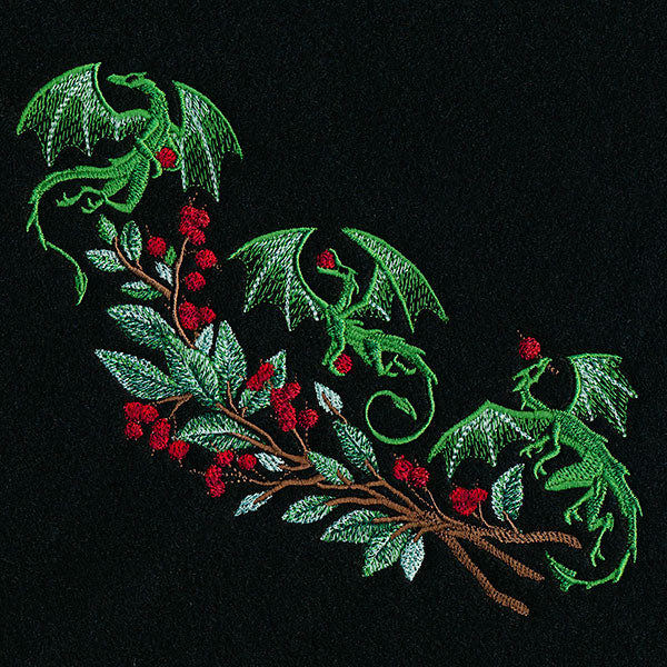 Christmas Dragons & Berries Spray - Image 5