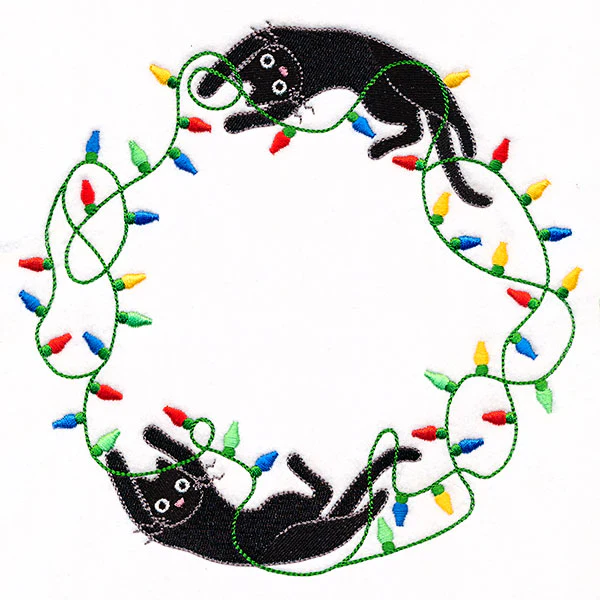 Christmas Lights Kitty Wreath - Image 9