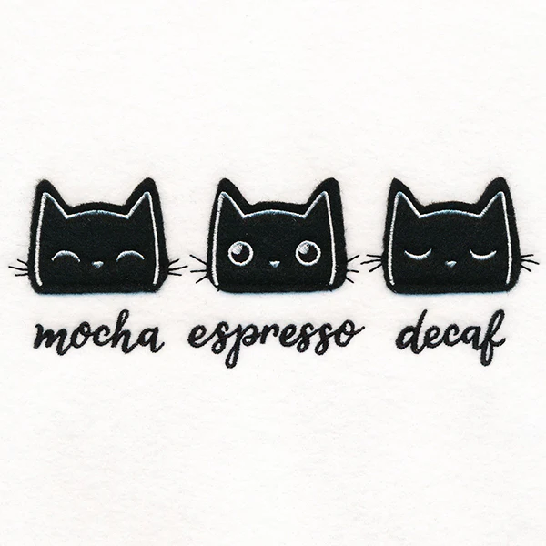 Coffee Cats (Applique) - Image 4