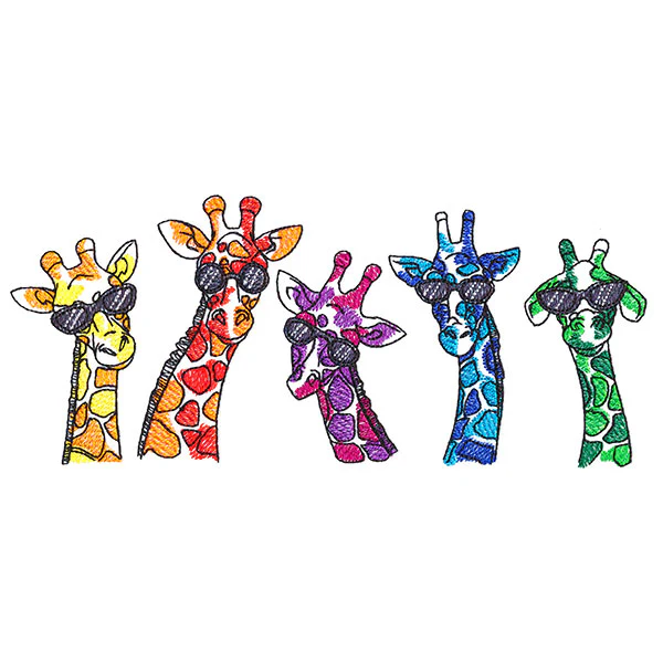 Cool Giraffes in Color - Image 3