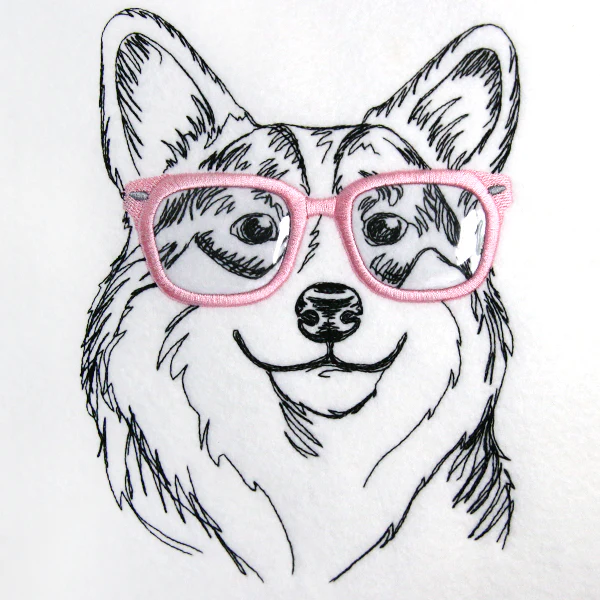 Corgi Specs (Vinyl Applique)