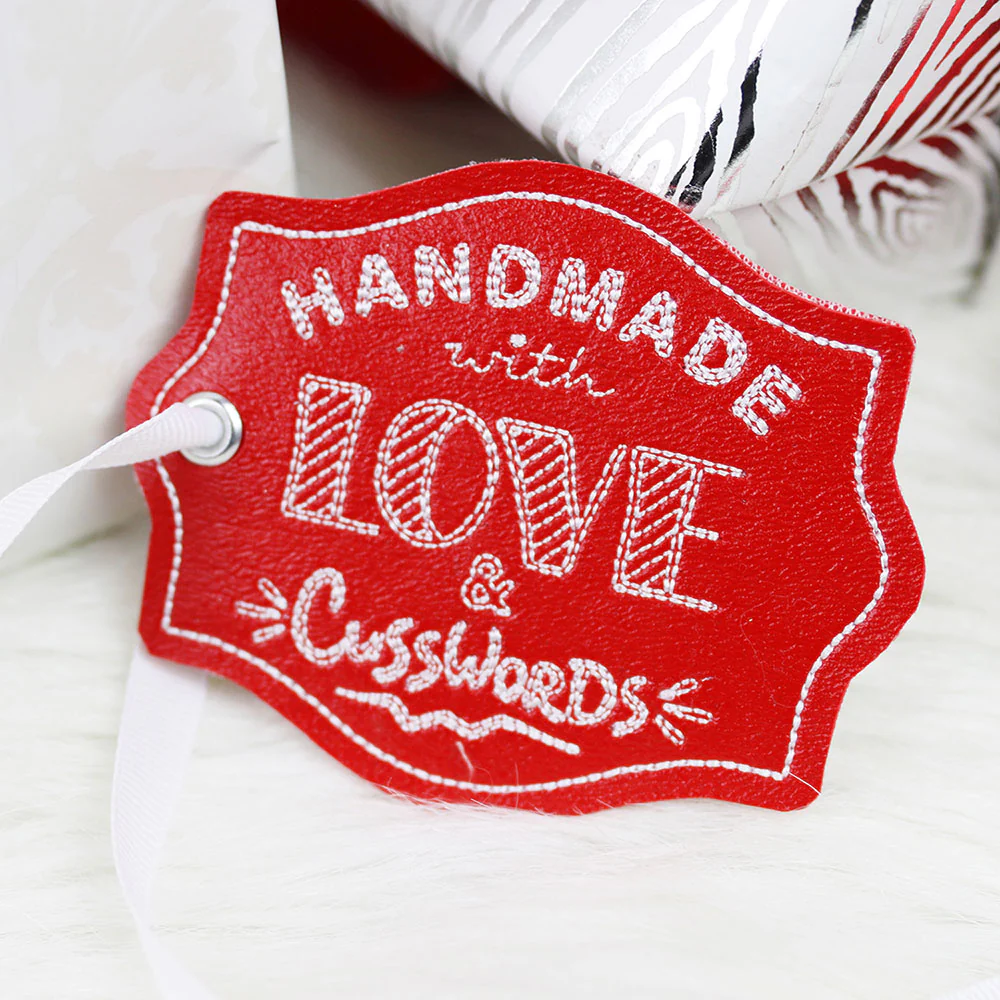 Crafted with Attitude Gift Tag - Love & Cusswords (In-the-Hoop)