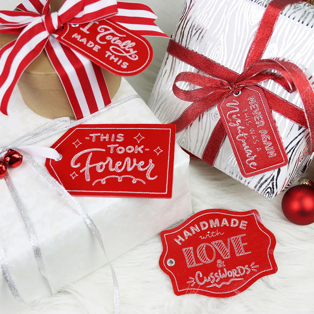 Crafted with Attitude Gift Tag - Love & Cusswords (In-the-Hoop) - Image 3